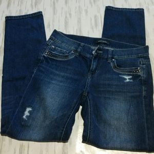 WHBM 2 slim ankle jeans distressed